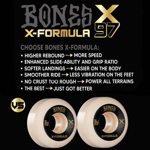 BONES WHEELS X-Formula (54mm 97a V6): All-Terrain Skateboard Wheels