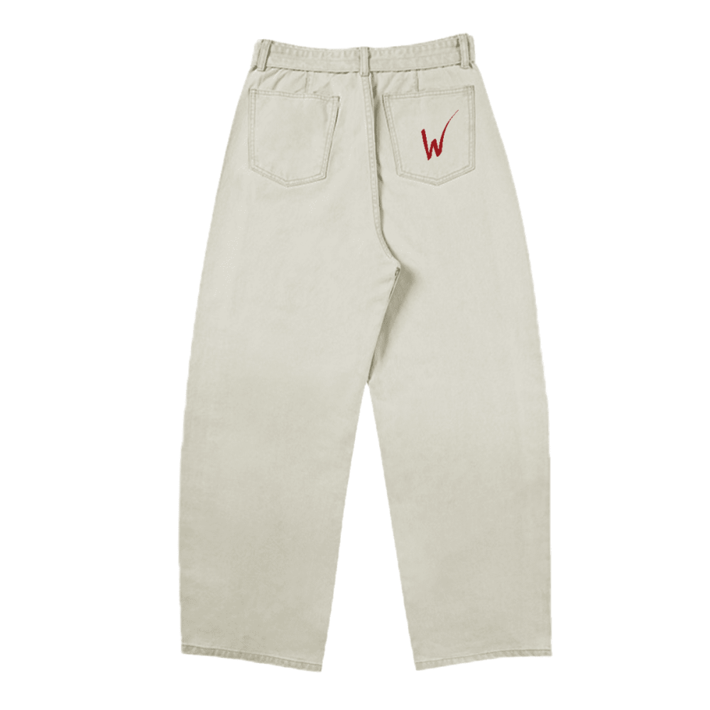 Washed Curved Blade Pants