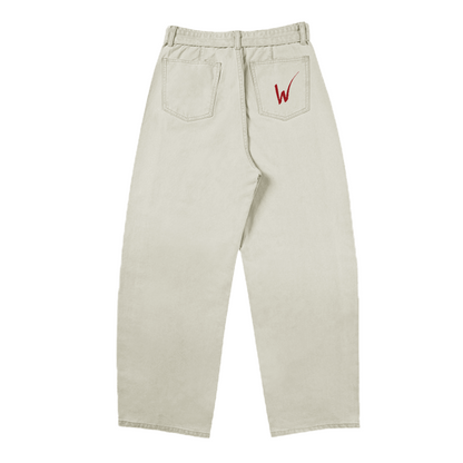 Washed Curved Blade Pants