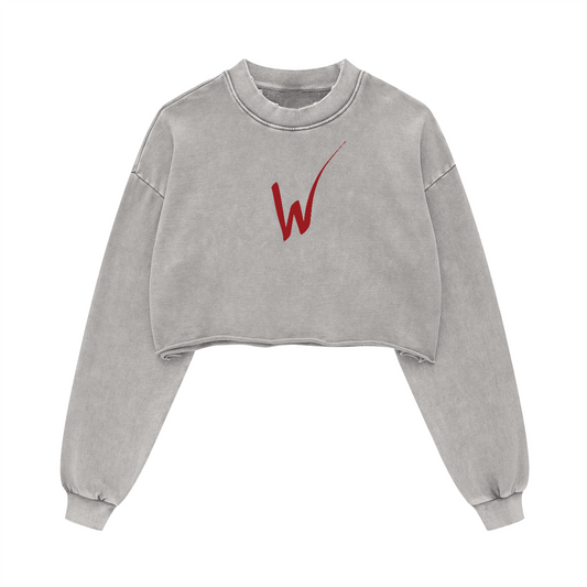 Heavyweight Washed Cropped Crew Neck