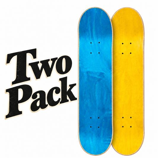Two Pack BBS MFG Premium Blank Skateboard Deck | Professional-Grade Canadian Maple