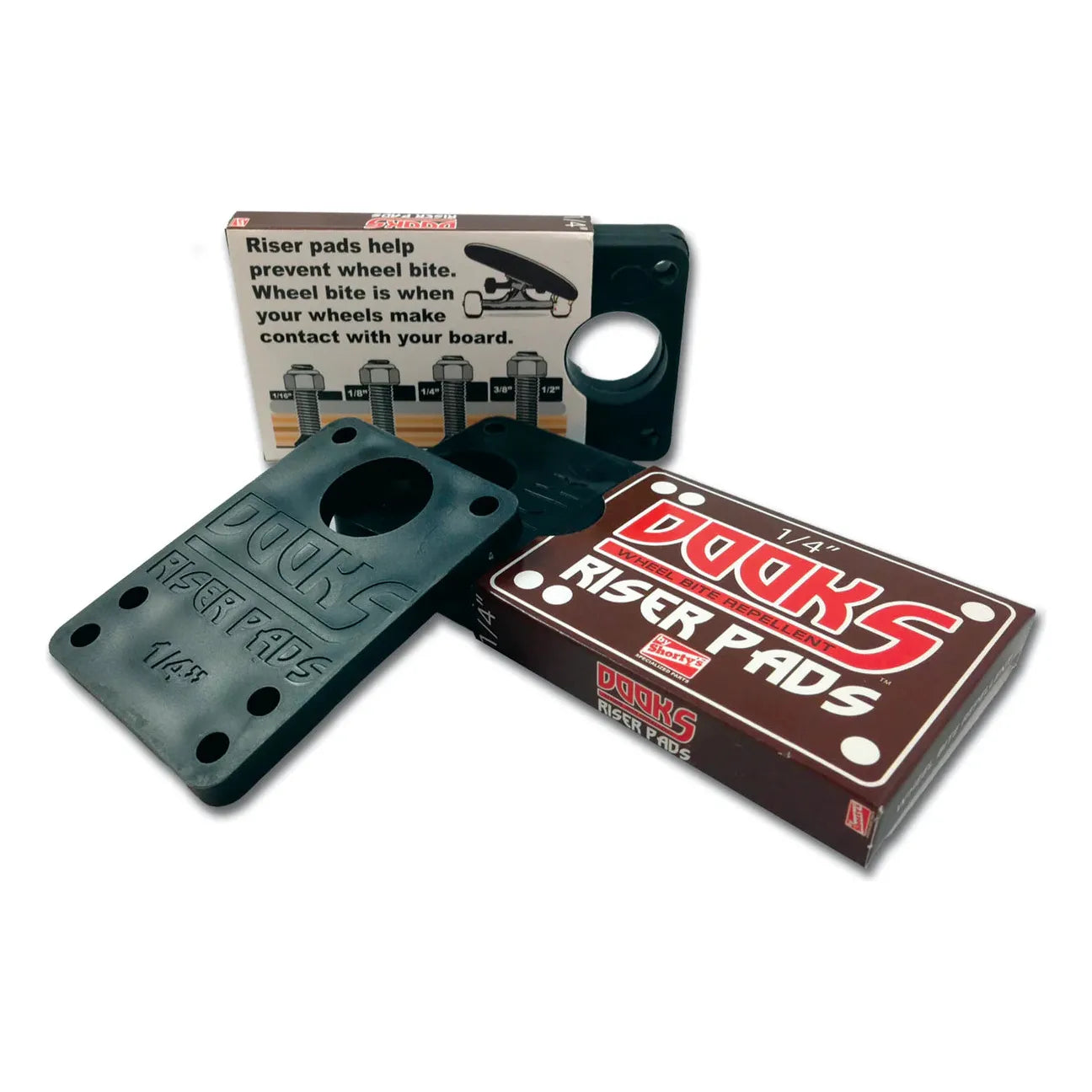 Shorty's Dooks 1/8 Hard Risers – Shock Absorbing Skateboard Riser Pads ...